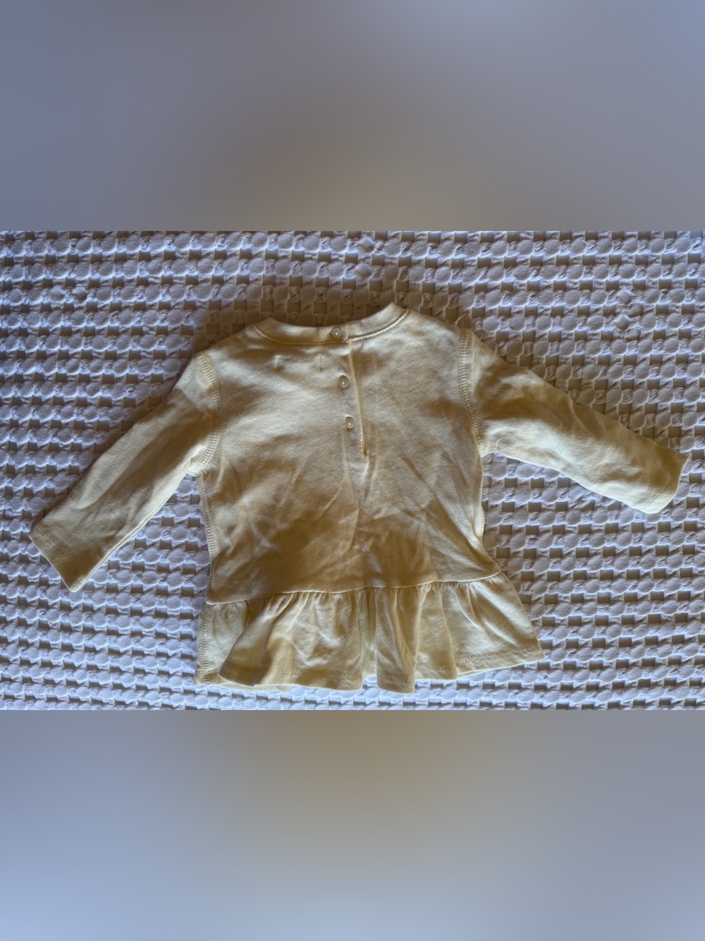 Ralph Lauren Baby Girls 9M Cream Peplum Sweatshirt Top NWT - Picture 3 of 7